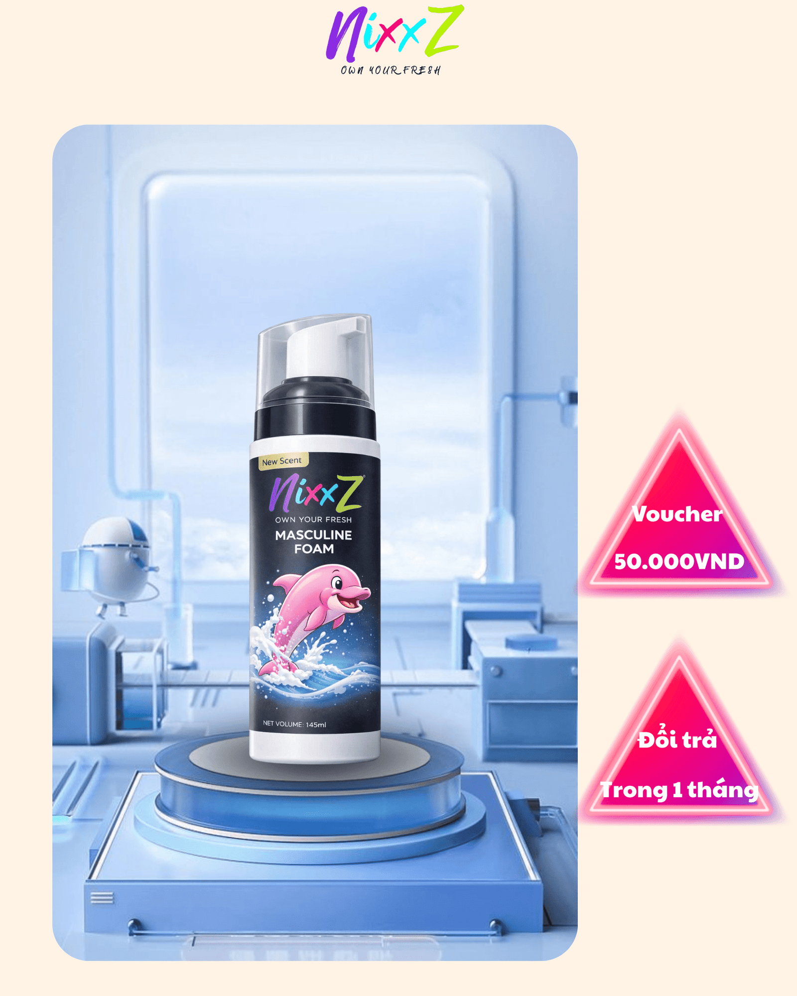 Bọt Vệ Sinh Nam Giới NixxZ Hương Cổ Điển Classical